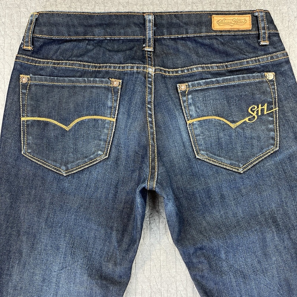 Silvian Heach Women (42/29X33) low rise Slim fit straight leg‎ blue jeans pants - Picture 8 of 12
